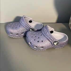 Crocs Kids Glitter Clogs - Purple - Size 5 Toddler